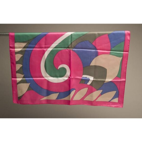 Pink Magenta Blue Green Vintage Hippie Head Hair Scarfwrap - Picture 2 of 3